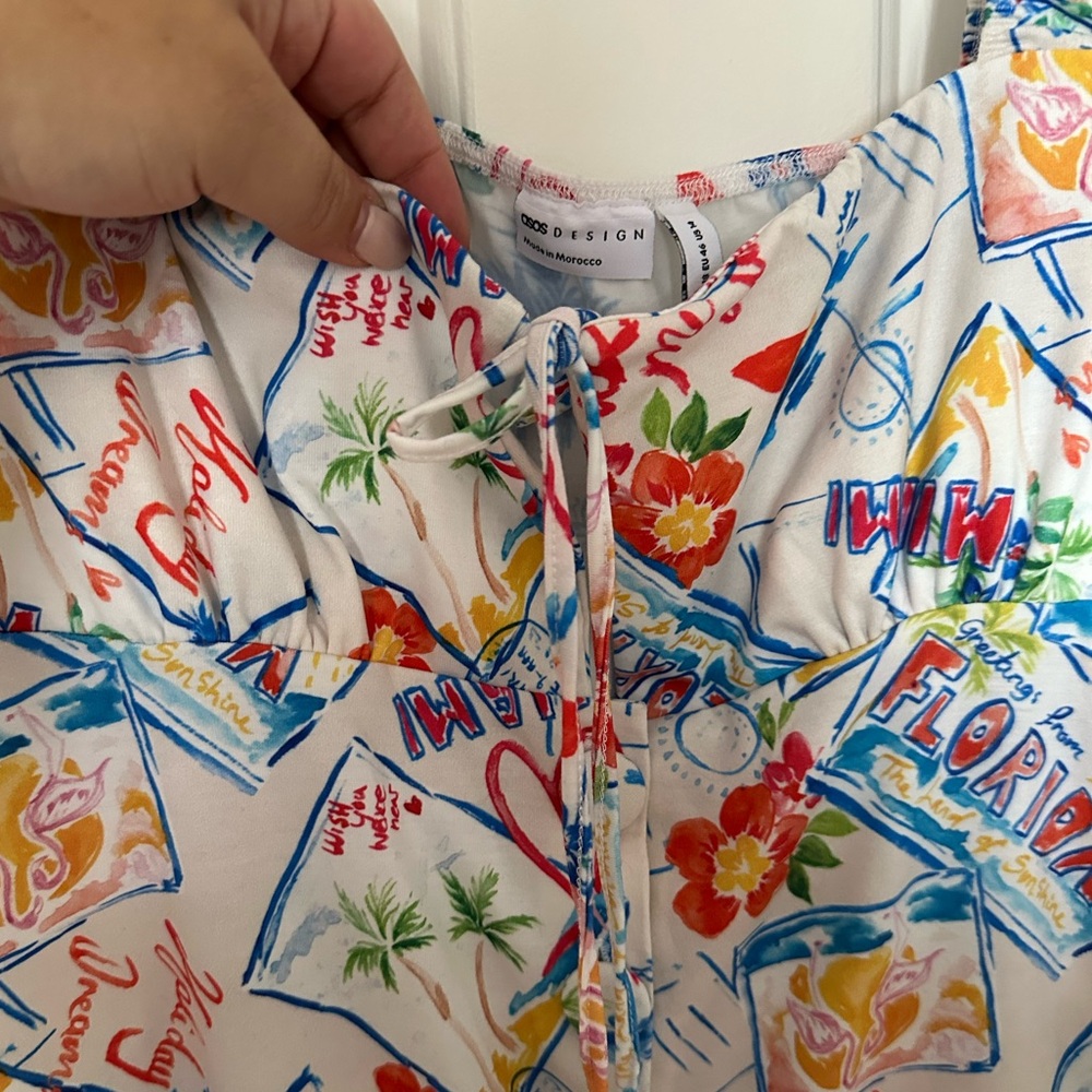 ASOS Postcard Print Dress - Picture 7 of 13